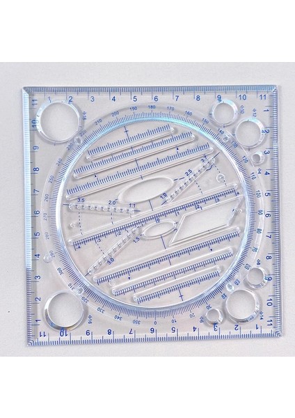 2 Adet Stil Dönebilen Çizim Şablonu Sanat Tasarımı Inşaat Mimarı Stereo Geometri Daire Çizimi Ölçme Ölçeği Cetvel (Yurt Dışından)