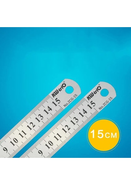 15CM Tarzı 1 Adet Metal Cetvel Dikiş cm Okul Paslanmaz Çelik Düz Cetvel Çift Taraflı Çizim Cetveller Ofis Okul Malzemeleri (Yurt Dışından)
