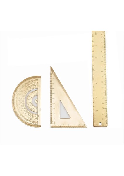 Üçgen Cetvel Stili Xıanqın 18CM Metal Düz Cetvel Pirinç Üçgen Cetvel Iletki Seti Li Kırtasiye Ofis Okul Malzemeleri Thk (Yurt Dışından) fiyatları