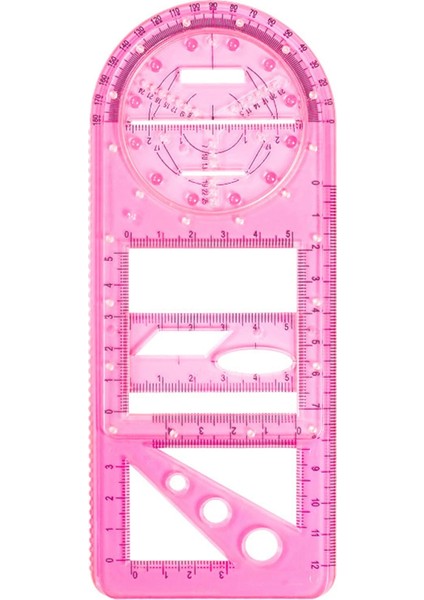 F Stili Çok Fonksiyonlu Geometrik Cetvel Geometrik Çizim Şablonu Çizim Cetvelleri Öğrencileri Için Ölçme Aracı Okul Ofis Malzemeleri (Yurt Dışından)