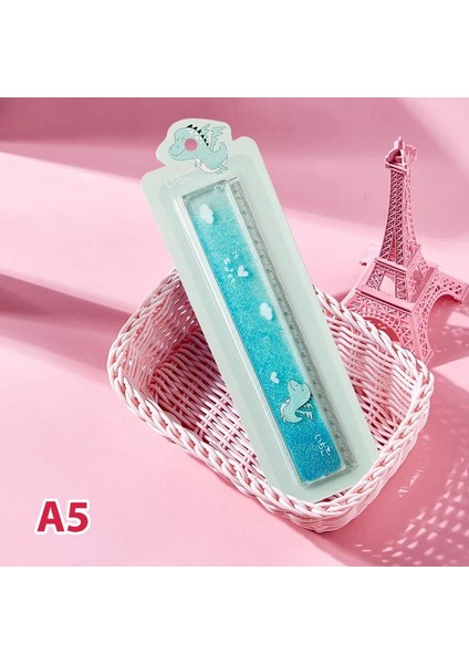 A5 Stili Sevimli Kız Cetvel Akış Kum Cetvel Yağ Akış Cetvel Tatlı Cetvel Kız Çizim Şablonu Ofis Okul Kız Öğrenciler Cetvel (Yurt Dışından)