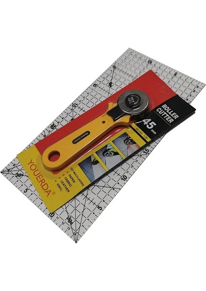 BG2297 Stili 1 Takım Patchwork Cetvel Dıy Aracı Giyim Çizim Patchwork Aracı Set Yuvarlak Bıçak Artı 30*15CM Patchwork Kesme Kuralı (Yurt Dışından)