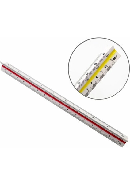 No.4 Tarzı 30 cm Alüminyum Mimar Ölçekli Üçgen Ölçekli Cetvel Blueprint Için Üçgen Cetvel Çizim Cetvel Mimar Cetvel (Yurt Dışından)