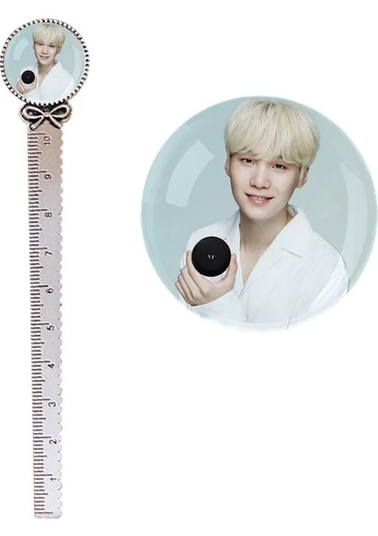 No.3 Tarzı 10 cm Metal Cetvel Sanat Çizim Malzemeleri Ordu Bombası Kpop Boys - V Jung Kook Jımın Rm Suga Jın J Hope - K-Pop Albümü Love Yourself (Yurt Dışından)