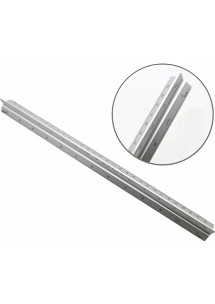 No.5 Tarzı 12 "alüminyum Mimar Ölçekli Üçgen Ölçekli Cetvel Blueprint Için Üçgen Cetvel Ressamlığı Cetvel Mimar Cetvel (Yurt Dışından)