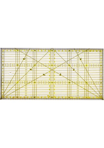 H Tarzı Akrilik Patchwork Cetvel Çift Renk Ayak Terzi Kıstas 30*15 cm Kesme Kapitone Dıy Dikiş Ölçme Araçları Çizim Cetvel (Yurt Dışından)