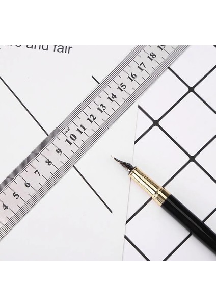 500MM Tarzı Çift Taraflı Paslanmaz Çelik Düz Cetvel Metal Ölçekli Hassas Ölçme El Aleti Kırtasiye Ressamlığı Aksesuar Okulu (Yurt Dışından) indirimleri