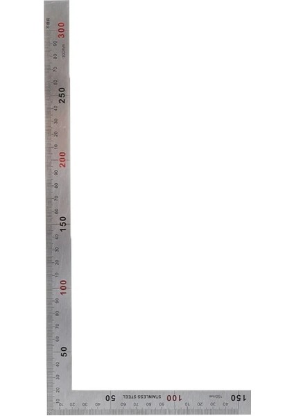 1,2 mm Kalınlığında 15X30 cm Stili Paslanmaz Çelik L Şekli Cetvel Çift Taraflı Cetvel Ölçme Aracı Metal Ofis Okul Malzemeleri Için Düz 90 Derece Açı Cetvel (Yurt Dışından)