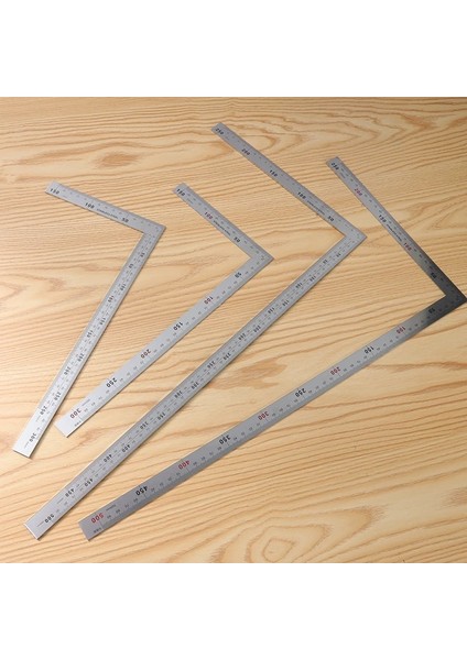 1,2 mm Kalınlığında 15X30 cm Stili Paslanmaz Çelik L Şekli Cetvel Çift Taraflı Cetvel Ölçme Aracı Metal Ofis Okul Malzemeleri Için Düz 90 Derece Açı Cetvel (Yurt Dışından)