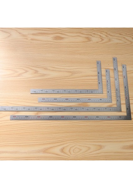 1,2 mm Kalınlığında 15X30 cm Stili Paslanmaz Çelik L Şekli Cetvel Çift Taraflı Cetvel Ölçme Aracı Metal Ofis Okul Malzemeleri Için Düz 90 Derece Açı Cetvel (Yurt Dışından)