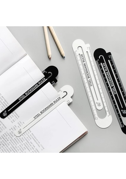 Siyah 12CM Tarzı 12CM Beyaz Siyah Renk Çelik Imi Cetvel, Cep Boyu Iletki Cetvel Metal Klip Kırtasiye Ofis Okul Öğrencisi F593 (Yurt Dışından)