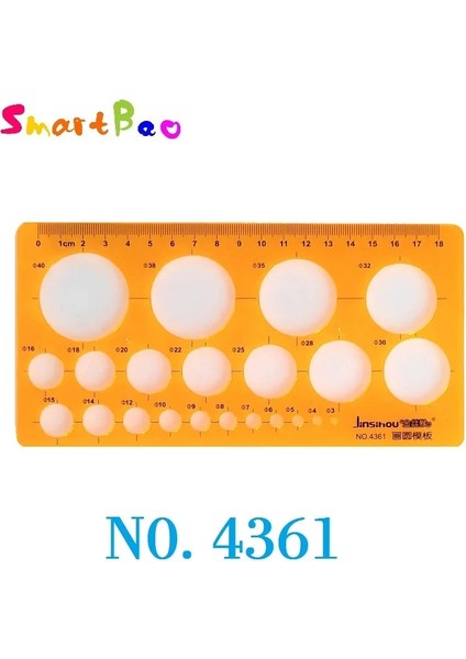 NO.4361 Tarzı Plastik Çizim Şablonu Cetvel Seti Oluşturma Geometrik Çizim Cetvel Çizim Çizimleri Mimari (Yurt Dışından)