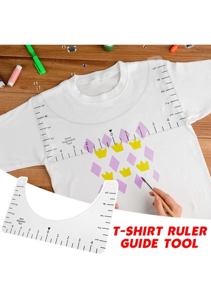D Stili T-Shirt Hizalama Cetveli Yol Gösterici Tshirt Tasarım Cetveller Rehberi Boyut Tablosu Dıy Çizim Şablonu El Sanatları Aracı Çizim Malzemeleri (Yurt Dışından) fırsatları
