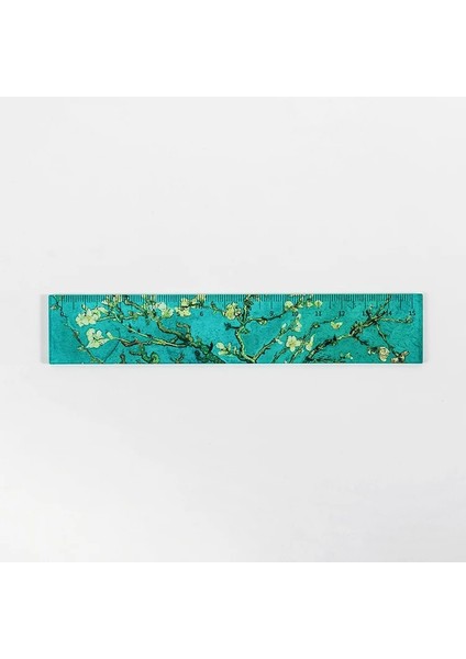 Çiçek Stili Sanat Galerisi Boyama Düz Cetvel 15CM Akrilik Plastik Ölçme Kuralı Yıldızlı Gece Gün Doğumu Çiçek Ofis Okul Malzemeleri A6318 (Yurt Dışından)