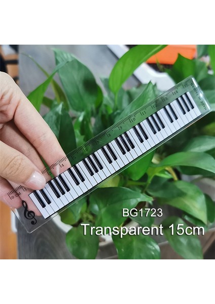 Şeffaf 15CM Tarzı Müzik Cetvel Cetveller Ilköğretim Okulu Öğrencileri Çocuk Boyama Ölçme Ölçeği Yaratıcı Cetvel Ofis Malzemeleri (Yurt Dışından)