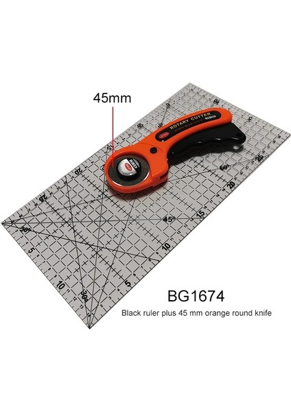 BG2297 Stili Patchwork Alet Kombinasyonu * 30CM Şeffaf Akrilik Malzeme Patchwork Cetvel ve mm Yuvarlak Bıçak (Yurt Dışından) fiyatları