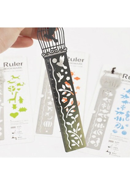 Balık Tankı Tarzı Yeni Retro Hollow Zarif Metal Imi Ölçekli Cetvel Yaratıcı Çok Fonksiyonlu Boyama Simgesi Modeli Cetvel Okul Malzemeleri (Yurt Dışından) indirimleri