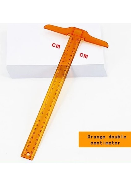 No.1 Tarzı 1 Adet T-Şekilli Çift Taraflı Ölçek Cetvel Ressamlığı Çizim Aracı Plastool Ofis Malzemeleri Kırtasiye Aksesuarı 30CM (Inç, Cm) (Yurt Dışından)