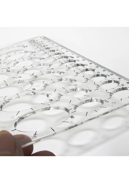 Yuvarlak Cetvel Stili Dikdörtgen Şekil Yuvarlak Delik Cetvel Şablon Cetvel Uzunluğu cm Geniş cm Öğrenci Okul Araçları Malzemeleri Için (Yurt Dışından) fırsatları