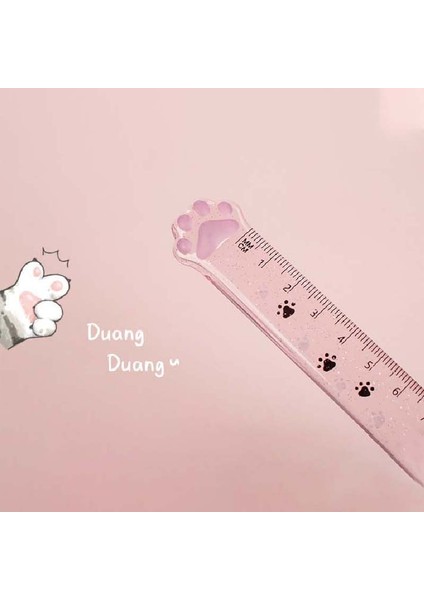 Gri Tarzı Yaratıcı Sevimli Karikatür Hayvan Kedi Pençesi 15 cm Plastik Kawaii Cetvel Öğrenci Ödülü Okul Ofis Malzemeleri Kırtasiye Sevimli Cetvel (Yurt Dışından) indirimleri