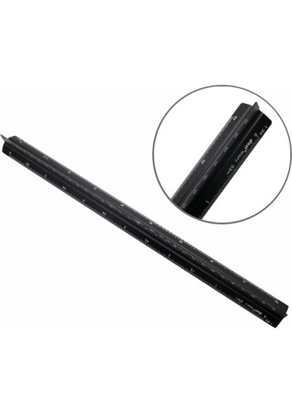No.10 Tarzı 12 "alüminyum Mimar Ölçekli Üçgen Ölçekli Cetvel Blueprint Için Üçgen Cetvel Ressamlığı Cetvel Mimar Cetvel (Yurt Dışından)