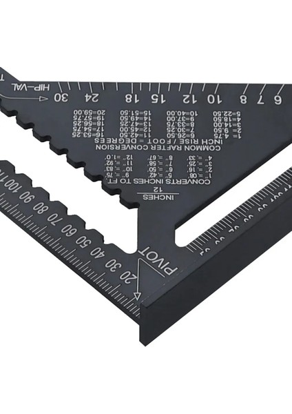 12 Inç Tarzı Sıcak Siyah Açı Cetvel Metrik Alüminyum Alaşım Üçgen Ölçme Cetvel Doğrama Hız Kare Üçgen Açı Iletki (Yurt Dışından) modelleri
