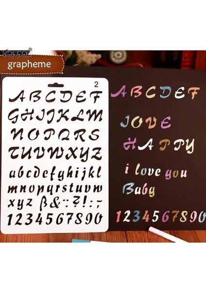 C Tarzı Alfabe Ingilizce Harfler Dıy Katmanlı Şablonlar Boyama Karalama Defteri Içi Boş Şablon Çizim Aracı Cetvel Albümü Dekoratif Şablon (Yurt Dışından) fiyatları