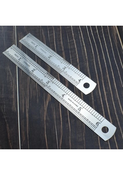 10CM 4 Inç Tarzı Metal Düz Cetvel 10CMMTAINLESS Çelik Çift Taraflı Cetvel Ölçme Aleti Ofis Okul Kırtasiye (Yurt Dışından)