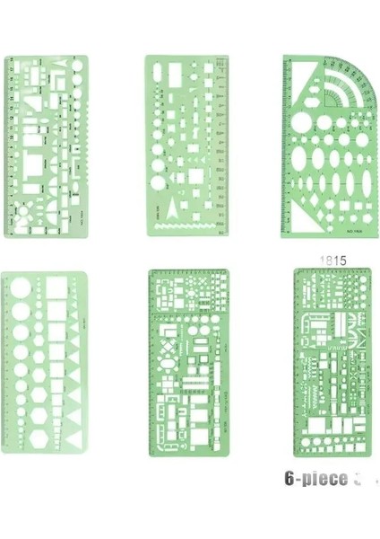 4 Adet Daire Çizim Stili Geometrik Çizim Şablonu Seti Şerit Ölçme Cetveli Tasarım Ofisi Için Şeffaf Plastik Çok Amaçlı Çizim Cetvel (Yurt Dışından) fiyatları