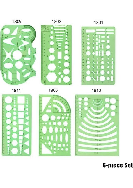 4 Adet Daire Çizim Stili Geometrik Çizim Şablonu Seti Şerit Ölçme Cetveli Tasarım Ofisi Için Şeffaf Plastik Çok Amaçlı Çizim Cetvel (Yurt Dışından) fırsatları