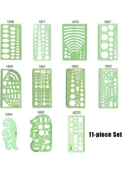 4 Adet Daire Çizim Stili Geometrik Çizim Şablonu Seti Şerit Ölçme Cetveli Tasarım Ofisi Için Şeffaf Plastik Çok Amaçlı Çizim Cetvel (Yurt Dışından) indirimleri