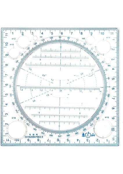 1 Adet Mavi Stil Yaratıcı Çok Fonksiyonlu Çizim Cetvel Matematiksel Geometri Şablonu Öğrenci Scribe El Kitabı Tasarım Çizim Cetvel (Yurt Dışından)