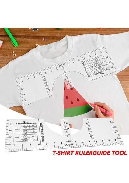 B Tarzı T-Shirt Hizalama Cetveli Yol Gösterici Tshirt Tasarım Cetveller Rehberi Boyut Tablosu Dıy Çizim Şablonu El Sanatları Aracı Çizim Malzemeleri (Yurt Dışından) fiyatları