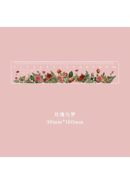 B Tarzı 15 cm Papatya Gül Cetvel Işlevli Dıy Çizim Araçları Öğrenci Çiçek Cetveller Çift Görevli Okul Ofis Malzemeleri (Yurt Dışından)