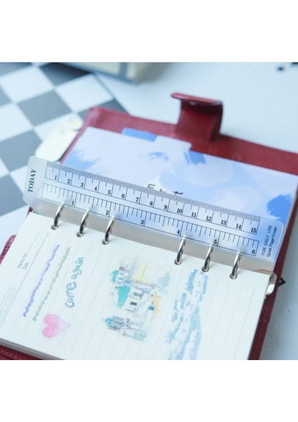 A7 Stili Yüzükler Için Bookmark Cetvel Defter 6 Delik A5 Kişisel Boyut Elastik Çizim Aracı Planlayıcı ve Organizatör Için Yumuşak Plastik Bölme (Yurt Dışından) indirimleri