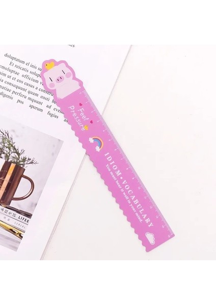 No.3 Tarzı 15CM Lytwtw'nin Sevimli Kawaii Domuz Unicorn Katlanmış Plastik Çizim Ölçme Düz Cetvel Aracı Hediye Kırtasiye Okul Ofis Tedarik (Yurt Dışından)
