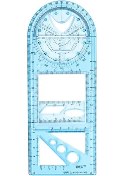 B Tarzı Çok Fonksiyonlu Geometrik Şablon Cetvel Çizim Cetvel Ölçme Aracı Okul Ofis Malzemeleri (Yurt Dışından)
