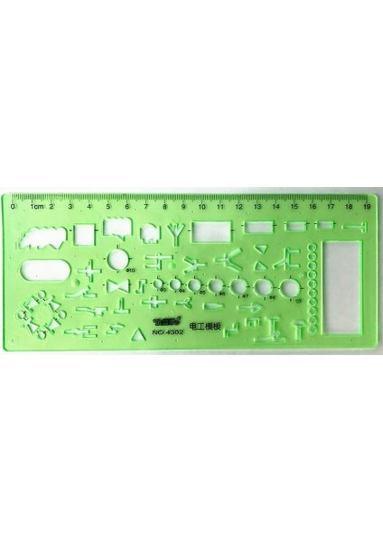 C 4302 Stili 1 Adet Mühendislik Çizim Cetveli Öğe Tasarım Eğri Şablonu Cetvel Ofis ve Okul Boyama Ölçüm Araçları (Yurt Dışından)