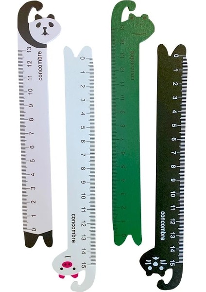 Kırmızı Stil M Cetvel Ahşap Öğrenci Kırtasiye Ölçme Cetvel Kurbağa Panda Hayvan Doğum Günü Hediyesi Ödül Çizim Aracı Okul Malzemeleri (Yurt Dışından) modelleri