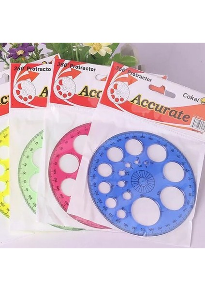 Ellen Brook Tationery 360 Derece Yuvarlak Cetvel Şeffaf Daire Ofis Okul Hazırlama Tedarik Iletki Şablonu (Yurt Dışından)