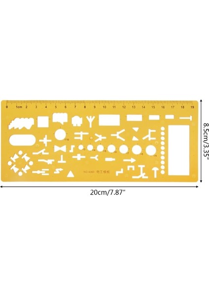 5AC1100490 Stili Elips Oval Şablon Geometri Üniversite Matematik Ölçme Aracı Stencil Cetvel Öğrenci Dxab (Yurt Dışından)