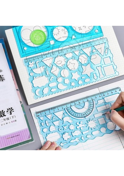 Pembe Tarzı Öğrenciler Için 3 Adet Geometrik Cetvel Matematik Çizim Çizim Araçları Öğrenme Boyama Çocuk Bulmaca Oyuncaklar Spirograph Sanat Araçları (Yurt Dışından)
