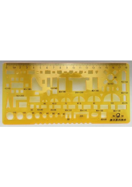 No.8 Stili Çizim Şablonu Cetvel Daire Çizim Şablonu Çok Sayıda Çember Içeriyor Çeşitli Çizim Şablonları Mimarlar (Yurt Dışından)