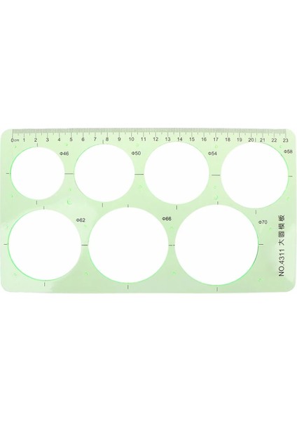 NO.4306 Tarzı 9 Farklı Cetvel Yeşil Plastik Daireler Geometrik Şablon Cetvel Stencil Ölçme Aracı Öğrenciler (Yurt Dışından) indirimleri