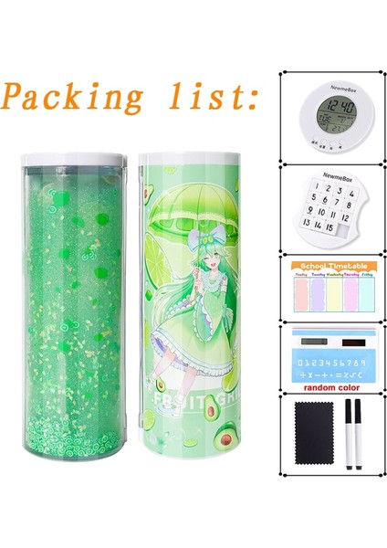 Limon Kız Stili Nbx Beyaz Tahta Silgi Şeffaf Ayakta Anime Kalem Kalem Kutusu Kawaii Kırtasiye Kalem Kutusu Kız Çocuk Için Okul Malzemeleri 2021 (Yurt Dışından)