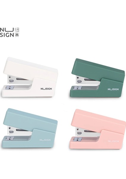 Blue-1box Zımba Stili Nusign Mini Zımba Küçük Zımba Taşınabilir Ofis El Emek Tasarruflu Zımba Ciltleme Aracı Öğrenciler Kırtasiye Aksesuarları (Yurt Dışından)
