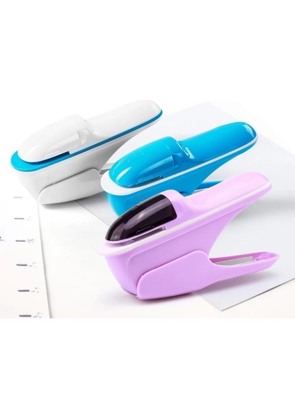 Pembe Tarzı Hiçbir Zımba Çivi Ücretsiz Zımba Mini Sevimli Kağıt Kitap Ciltleme Zımbalama Makinesi Zımbasız Zımba Kırtasiye Ofis Malzemeleri (Yurt Dışından) indirimleri