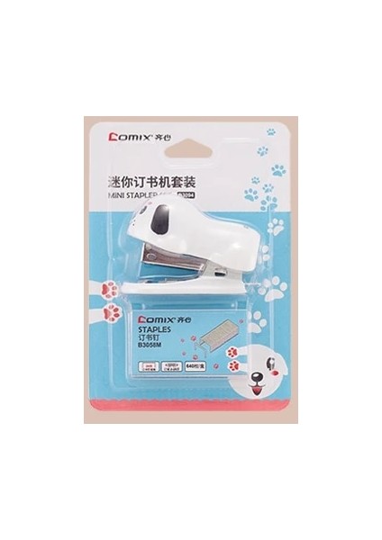 Beyaz Stil Mini Köpek Zımba Köpek Karikatür No. Lver Zımba Seti Mini Grapadora Papelaria Kırtasiye Ofis Aksesuarları Okul Malzemeleri (Yurt Dışından)