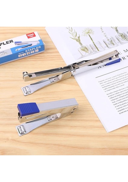 Mavi Stil Moda Ofis Zımba No.10 El Tipi Zımba Öğrencileri Pürüzsüz Zımbalama Malzemeleri Okul Test Kağıdı Aksesuarları Kore Kırtasiye (Yurt Dışından) indirimleri