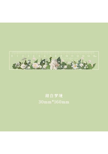 No.4 Tarzı Kawaii Çiçekler Plastik Cetvel Düz Cetvel Açık Santimetre ile Öğrenci Okul Ofisi Için Akrilik Ölçme Aracıyla Görün (Yurt Dışından)